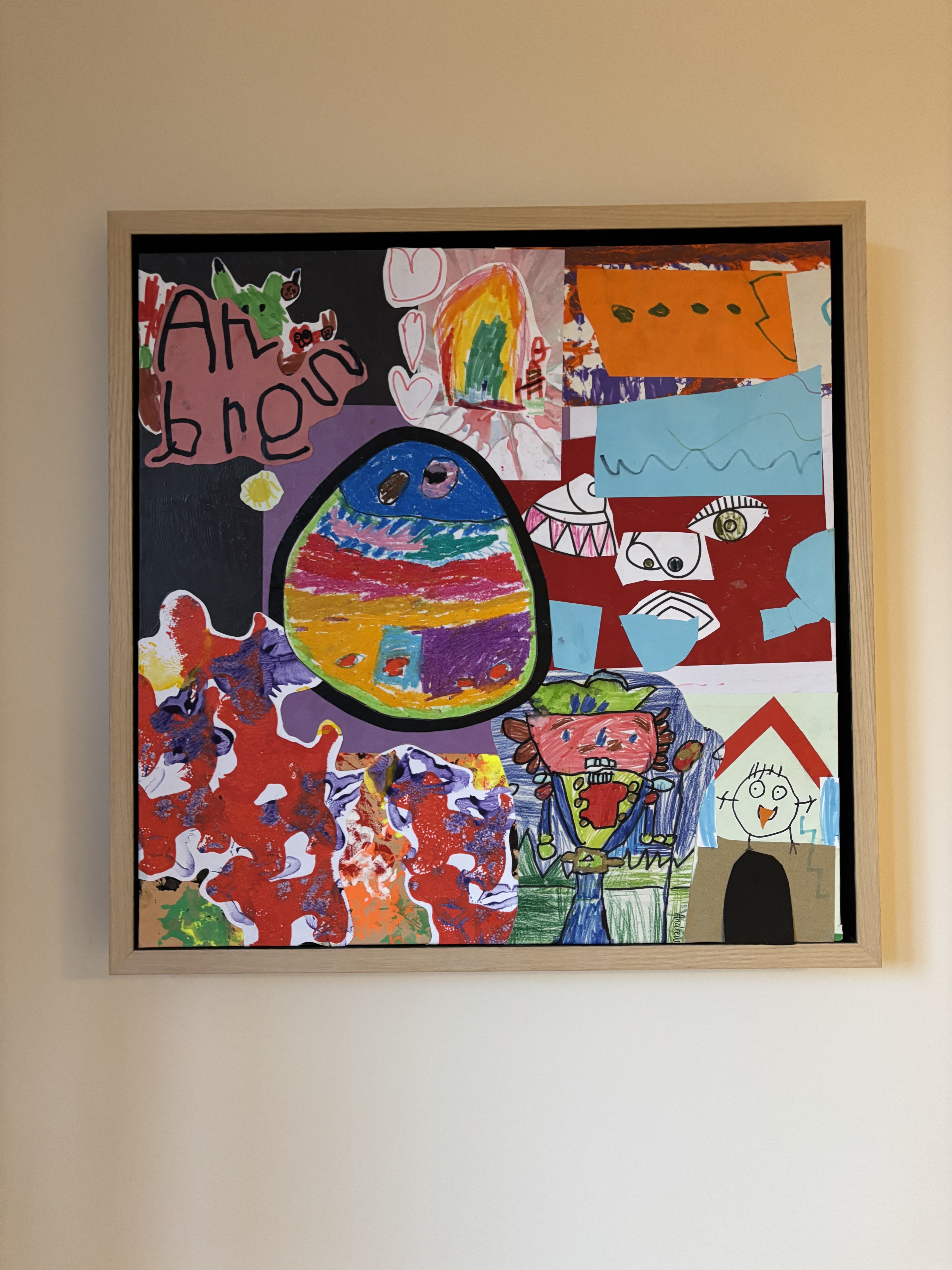 Bespoke children's art collage commission