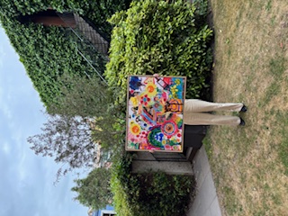 Littlest Galleries piece displayed outdoors